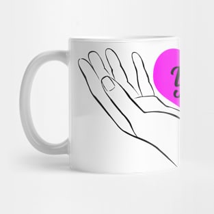 love line art black Mug